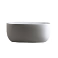 thumbnail image 6 of JERFIT 51 Inch Modern Freestanding Soaking Bathtub, Solid Surface Resin Stone Tub with Overflow Drain, Non-Slip Matte White Finish for Bathroom, 6 of 9