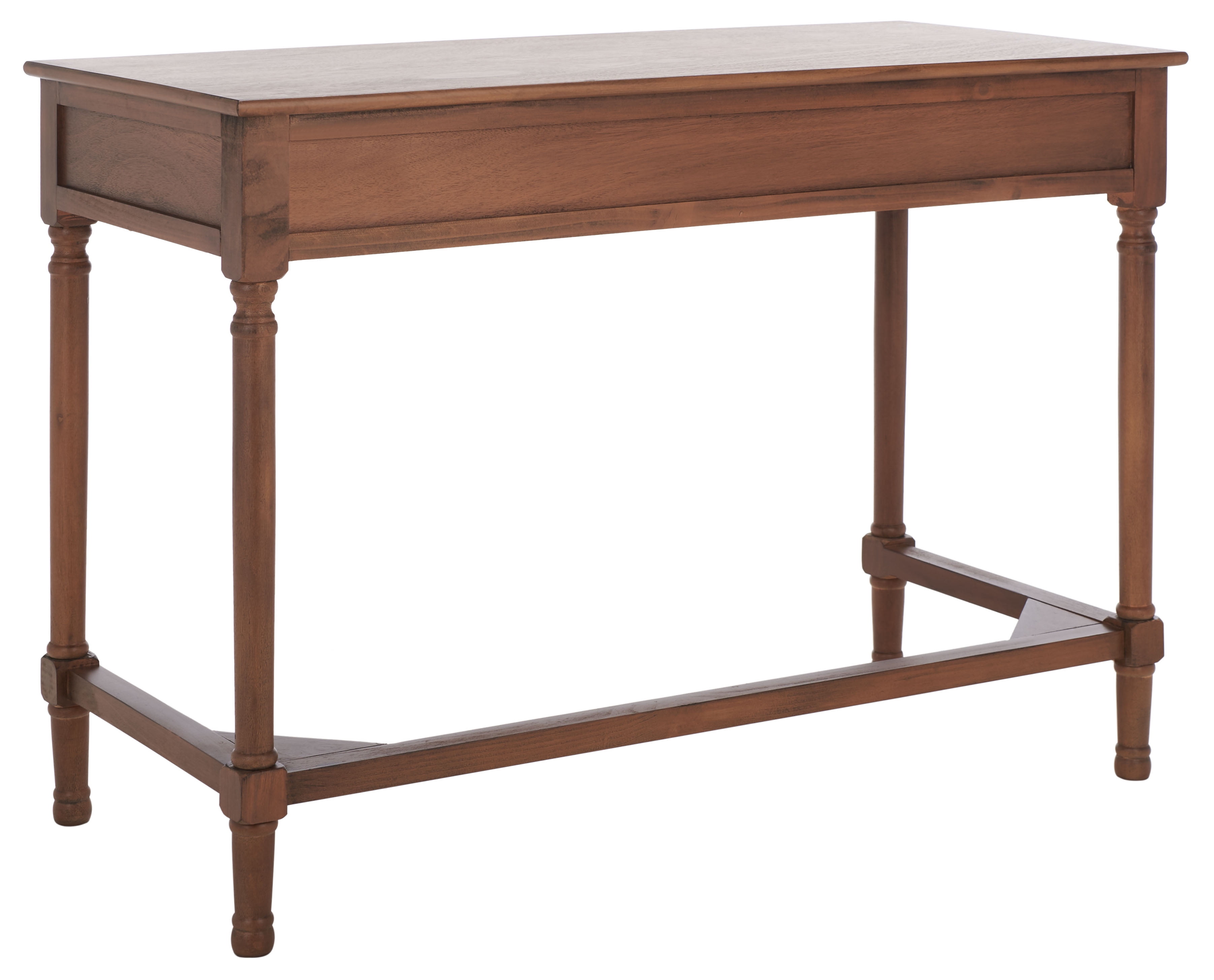SAFAVIEH Layce Solid Retro 2 Drawer Writing Desk, Brown