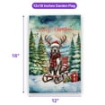 thumbnail image 5 of Merry Christmas Santa Reindeer Antlers Pitbull Sleigh Xmas Winter Holiday Garden Flag 12x18in Double Sided Terrier Dog Lover Outdoor Decor - 00023, 5 of 5