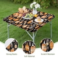 thumbnail image 4 of Halloween Pumpkin Doodle Pattern Square Fitted Tablecloth with Elastic Edge,Square Table Cover,Washable Elastic Table Cover for Home Kitchen Party Decor 34"x34", 4 of 6