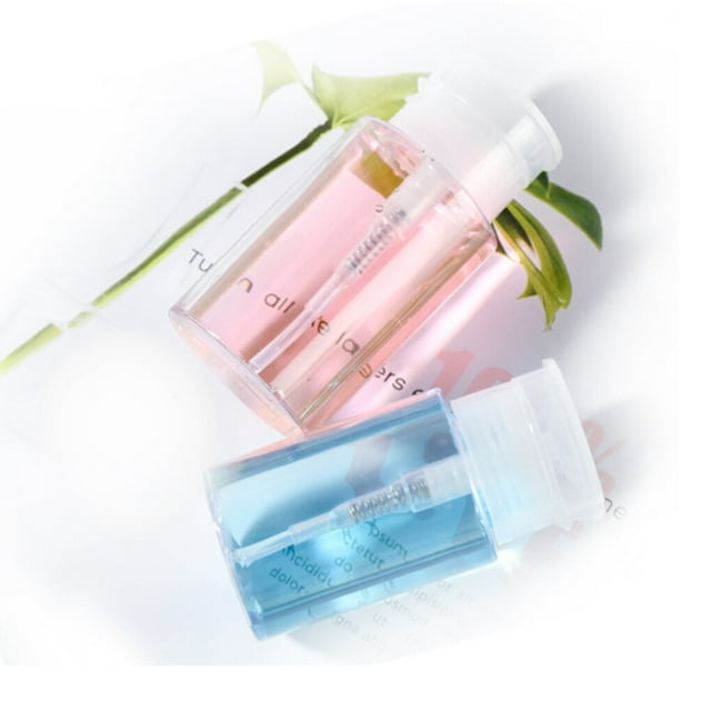 VONKY Press Bottle Makeup Remover Storage Container Cosmetic Removal Fluid Plastic Press Bottle, Transparent, 150Ml