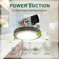 thumbnail image 4 of Akicon Exhaust Fan, 80CFM 2.0 Sones Bathroom Exhaust Fan with Light, Bathroom Fan with Dimmable 3CCT LED Light and Acrylic Light Cover, Bath Ventilation Fan for Home, Round, Brushed Nickel, 4 of 8