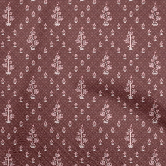 oneOone Cotton Cambric Maroon Fabric Block Sewing Craft Projects Fabric Prints By Yard 42 Inch Wide-42