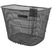 WRISTBIQUE Detachable Black Metal Bike Basket Large Handlebar Storage Basket for Vegetable Carrying