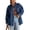 Blue, variant on Eytino Denim Jacket for Women Long Sleeve Boyfriend Jean Jacket Loose Coat Sky Blue S Female