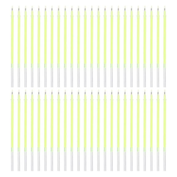 Uxcell 0.5mm Gel Pens Refills, 48 Pack Glitter Gel Pens Sparkle Metallic Ink Fine Point Colored Refill Set for Adults Coloring Books Journaling Scrapbooking Art Drawing, Yellow