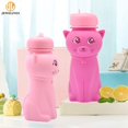 thumbnail image 2 of with carabiner 500ml Collapsible Water Bottle, Large bpa Free Travel Water Bottle Reusable Water Bottle-pink, 2 of 3