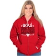 thumbnail image 4 of Soul Mating Season Funny Valentines Womens Plus Size Graphic Zipper Hoodie Brisco Brands 4X, 4 of 5