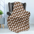 thumbnail image 4 of Chocolate Soft Flannel Fleece Throw Blanket, Cupcakes with Vanilla Cream Bakery Tasty Cocoa Cookie Children Treats, Cozy Plush for Indoor and Outdoor Use, 70" x 90", White Umber Brown, by Ambesonne, 4 of 5