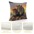 thumbnail image 4 of Orinice Lions Sunset Brothers Hildebrandt Graphic Decorative Cushion Throw Pillow Cover for Home Couch Living Room Bed Sofa Zipper Closure Pillowcase 1PC 12x12in, 4 of 5