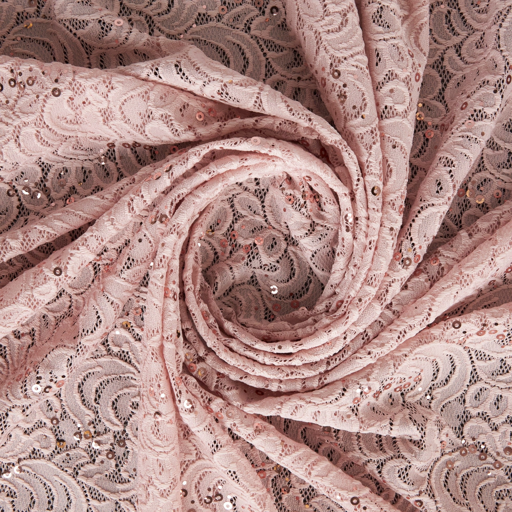 Zelouf Madilyn Stretch Lace W Trans  , Sewing, DIY, Crafts Fabric by the Yard, Blush Flower, 5 Yard