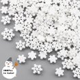 thumbnail image 4 of 100PCS White Resin Snowflakes White Snowflake Cabochon Christmas Snowflake Resin Charms Resin Embellishment Ornaments for Scrapbooking Resin Crafts - 3 Sizes White, 4 of 7