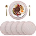 thumbnail image 2 of Marble with Imitation Rose Gold Round Placemat Set of 6, Non-Slip Heat Resistant & Waterproof Plate Pads for Dinner Table Table Placemats, 15.4 in Home Decor, 2 of 6