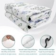 thumbnail image 4 of Quilts Twin Size, Blue Floral Spring Soft Comforter Bedding Set for Bed, Pine Needles Green Botanical Chic Lightweight Quilted Bedspread with Pillow Cover(2 Pieces) for All Season, 68x86 Inch, 4 of 9