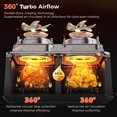 thumbnail image 3 of Freidora de aire OSTBA 9,5 QT doble de 1700 W con pantalla táctil digital, 3 of 7