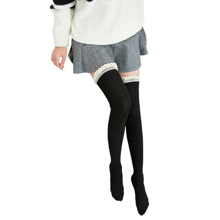 

One Opening Christmas Women Knee Socks Lace Leg Warmer Cotton Daily Wear Cosplay