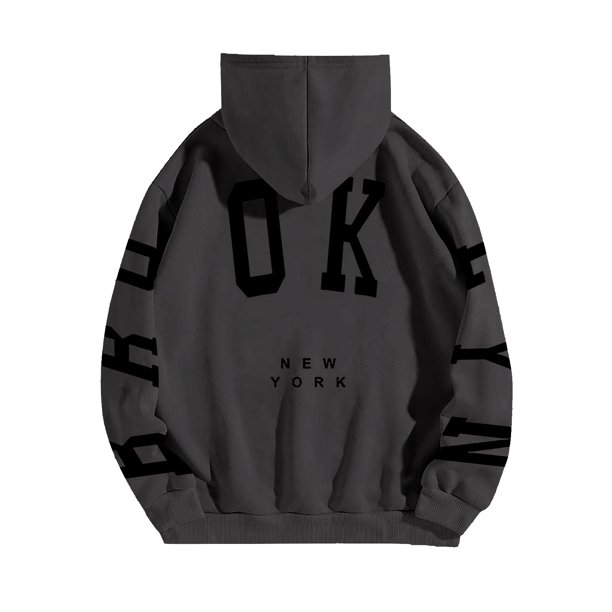 Hooded Sports Tracksuit Unisex Running Outfits Long Sleeve Pullover Hoodies Sweatshirt L