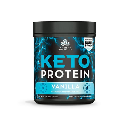 Ancient Nutrition, KetoPROTEIN, Vanilla, 525G (Best Protein Powder For Working Out)