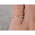 thumbnail image 4 of 0.50 Carat 10k Rose Gold Wedding Band with Moissanite Diamonds Anniversary Ring Milgrain Design Art Deco, 4 of 6