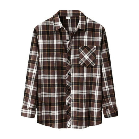 adviicd Men S T-Shirts Mens Fishing Shirts Long Sleeve UPF 51 Sun Potection UV Shirts for Hiking Work Button Down Shirts with Velcro Pockets Coffee L