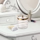 thumbnail image 5 of Organizador de cosméticos a prueba de polvo, caja de almacenamiento de herramientas de maquillaje, bola dispensadora de hisopo, soporte para almohadil Claro, 5 of 8