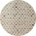 thumbnail image 1 of Ahgly Company Machine Washable Indoor Round Abstract Camel Brown Area Rugs, 7' Round, 1 of 7
