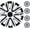 White Lacquer & Black Lacquer, variant on Set of 4,15" Universal Hubcap Wheels Cover Replacement for Car Truck SUV ABS&PC Hub Caps Accessories,Black Matte