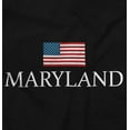 thumbnail image 2 of Maryland Pride American Flag MD USA Plus Size Crewneck Graphic Tee Shirt Brisco Brands 2X, 2 of 5