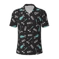 thumbnail image 2 of Daiia Golf Bags And Balls Pattern Men’s Polo Shirts,Solid Deck Shirt,Classic Fit, Breathable Cotton Polo for Casual and Sport Wear-4X-Large, 2 of 7