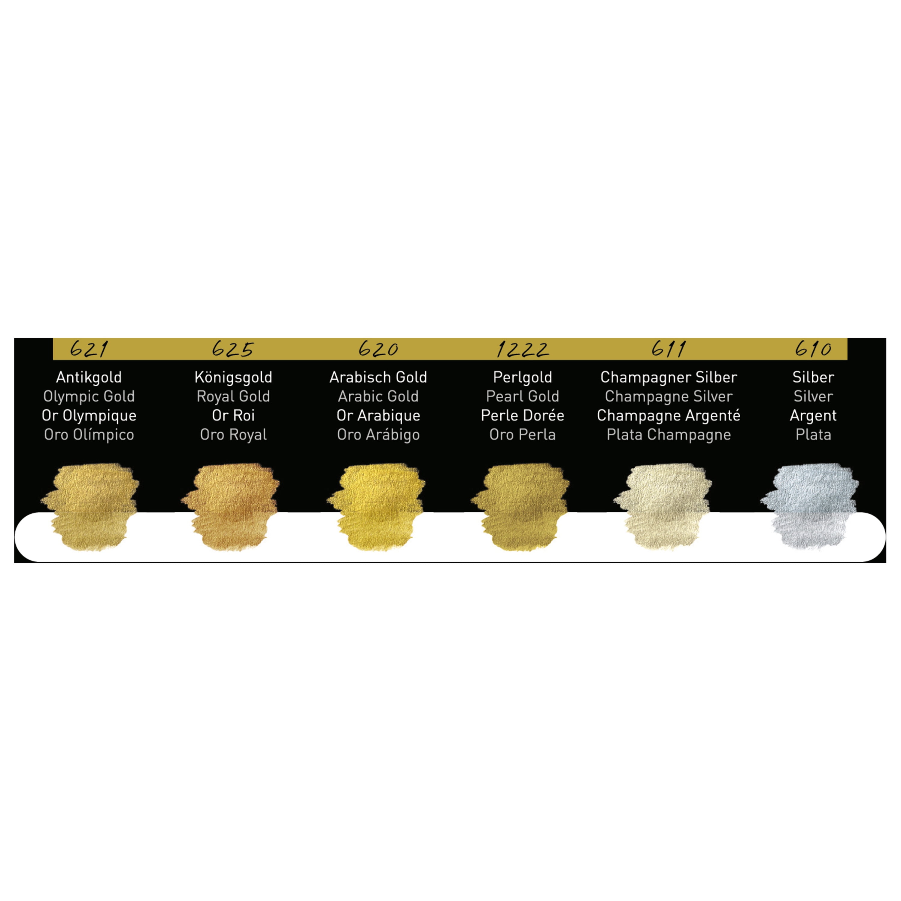 FINETEC Watercolor Metal Tin Set, 6-Color Pearlescent Classic Set