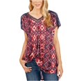thumbnail image 1 of Blusa con Estampado en Varios Tonos Lucky Brand para Mujer Multicolor XS, 1 of 2