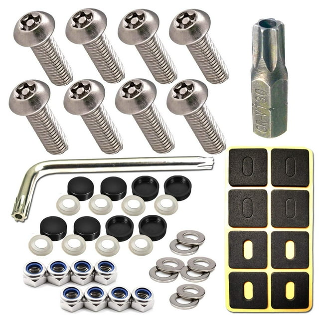 Tornillos antirrobo para matrículas ZXFOOG de acero inoxidable