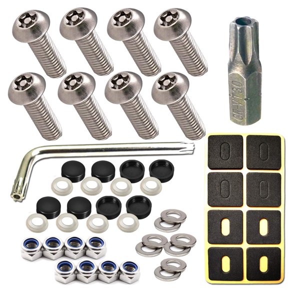 Tornillos antirrobo para matrículas ZXFOOG de acero inoxidable