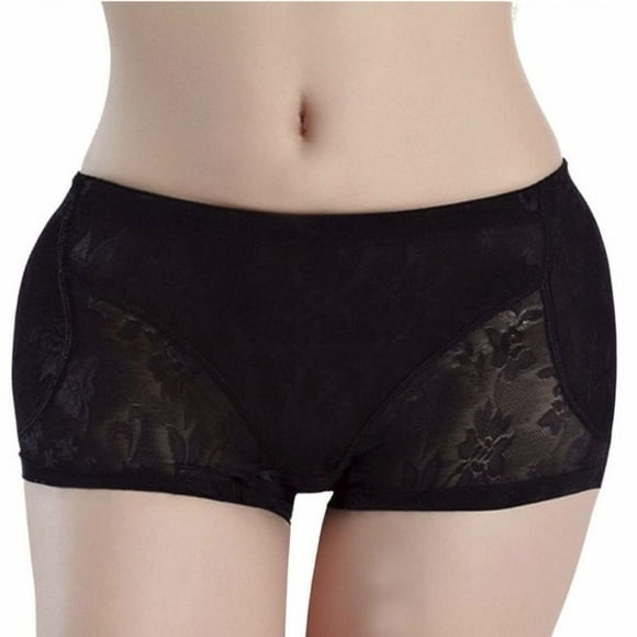 Women's Sexy Soft Underwear Hip Up Seamless Padded Panties Butt Enhancer Shaper New Color:Black Size:4XL
