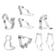 thumbnail image 1 of EeaseMX 8 cortadores de galletas con forma de gato (estilo aleatorio), 1 of 7