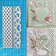 thumbnail image 1 of Troqueles de corte Trdxxx borde de cuadrícula con corazón para hacer tarjetas x2, 1 of 9