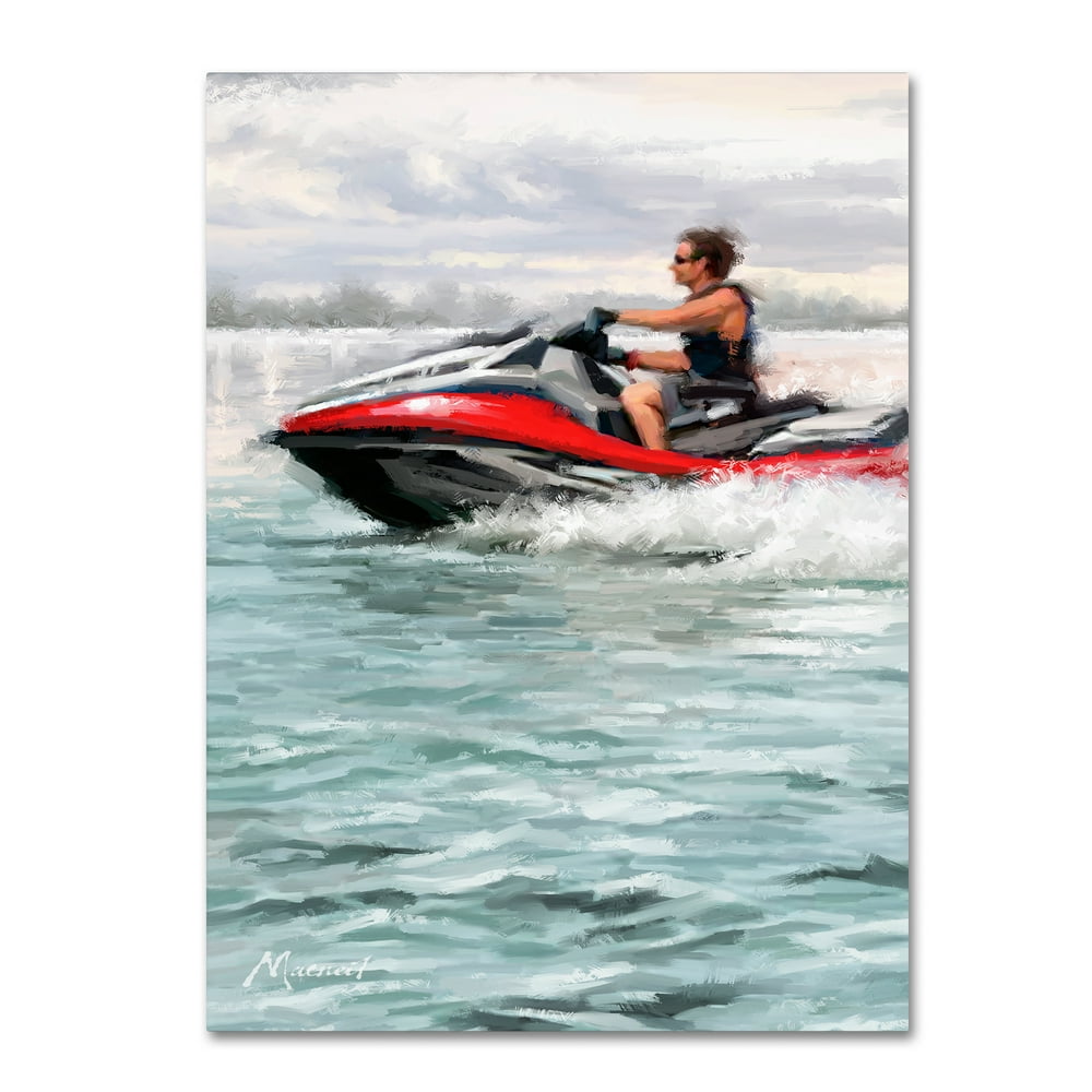 Trademark Fine Art 'Jet Ski' Canvas Art by The Macneil Studio Walmart