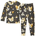 thumbnail image 2 of Dog Pattern Cotton Pajamas 2 Piece Set Sleepwear Soft and Comfortable Homewear Nightwear, 2 of 7