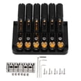 thumbnail image 1 of Headless Guitar Bridge 6 String Copper Instrument Accessory for Electric Guitars, 1 of 14