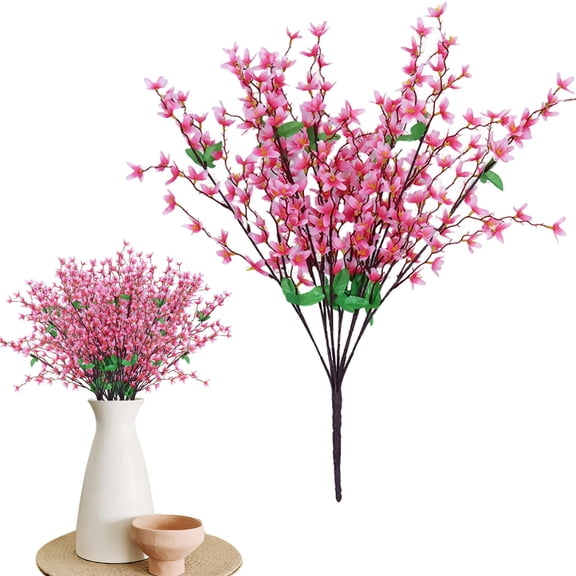 1 PCS Artificial Silk forsythia Branches Artificial Flowers Yellow Silk forsythia Flowers with Stems Fake Jasmine Spring Flowers Orchids for Wedding Floral Arrangement Party Table Decor
