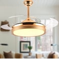 thumbnail image 2 of 36'' LED Retractable Blades Ceiling Fan with Remote Control and Light Kit Included, 2 of 8
