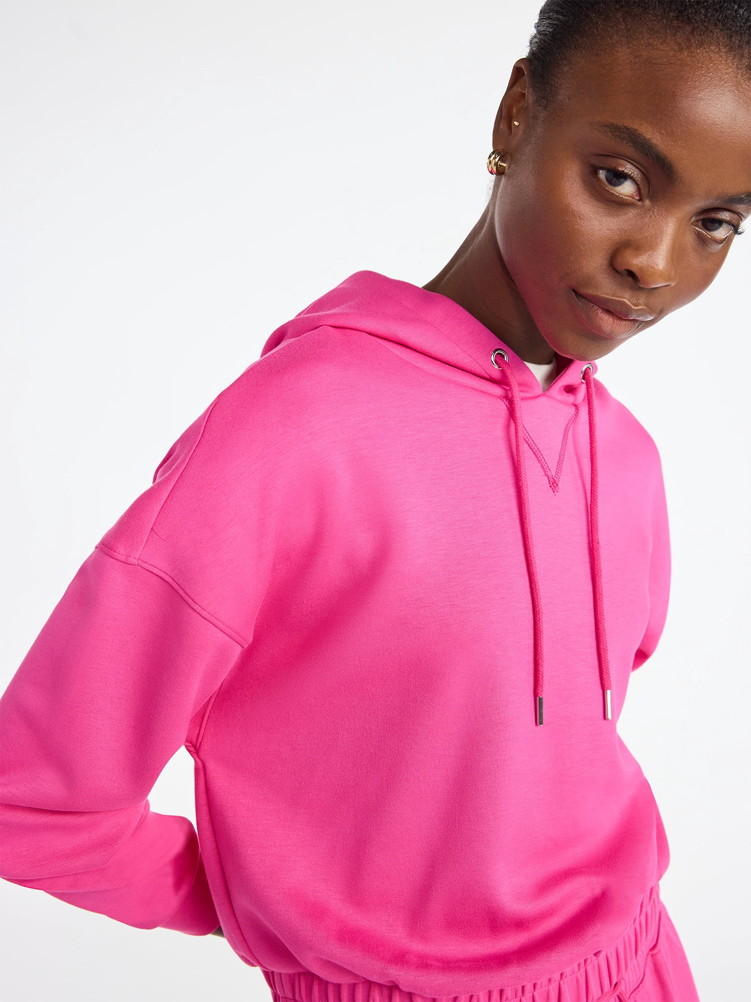 Scoop Women's and Women's Plus New Scubaknit Pullover Hoodie, Sizes XS-4X
