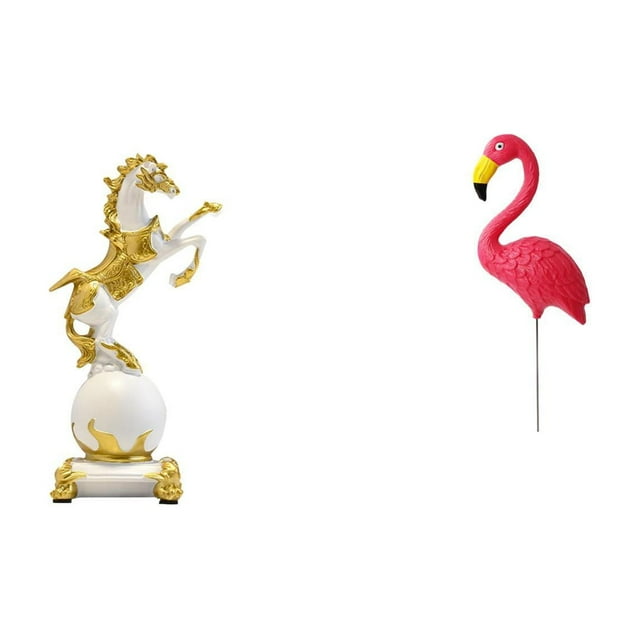 Colección de esculturas Figura de caballo y pájaro Adorno de mesa para dormitorio Sala de estar Escritorio Centro de mesa Chimenea Jardín Patio Arte V