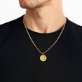 thumbnail image 3 of 14K Solid Yellow Gold Saint Andrew Medal Necklace Chain Pendant Charm, 3 of 13