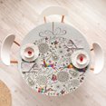 thumbnail image 3 of Ambesonne Christmas Fitted Round Tablecloth, Polygon Deer as Ball, 56"- 60" Diameter, Taupe Multicolor, 3 of 4