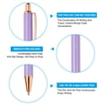 thumbnail image 4 of Metal Ballpoint Pen, Retractable Pens Black Ink Stylish for Women Gift Teacher Office Note Taking Journaling Style 2 Purple, 4 of 7