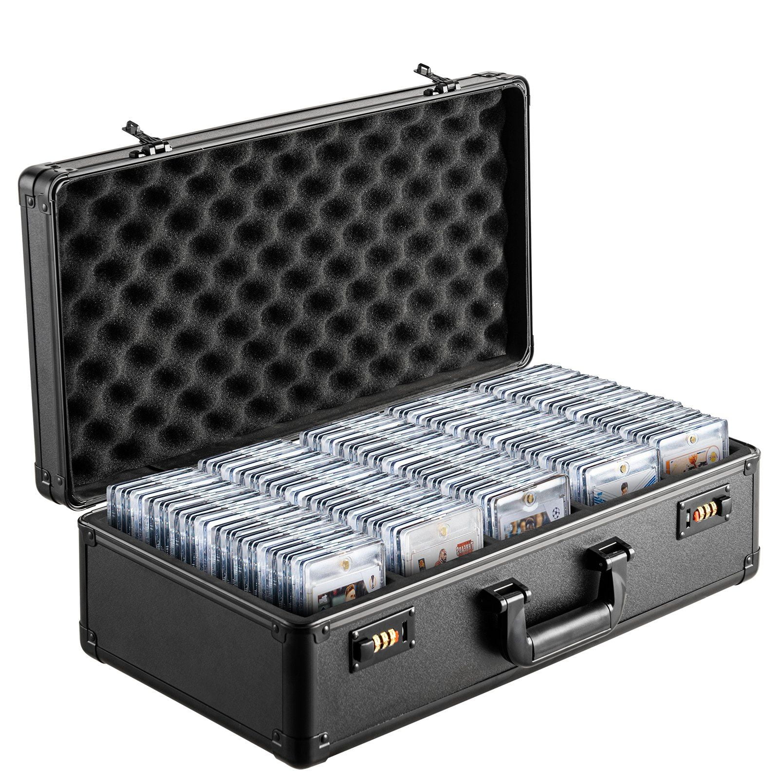 Brappo Graded Card Case – Sammelkarten Aufbewahrungsbox Für 68 Bewertete Karten, Kompatibel Mit PSA/BGS, Inkl. Schaumstoff-Einlage, Tragegriff