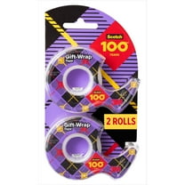 Scotch Gift Wrap Tape, Clear, 3/4 in x 675 in, 2 Dispensers