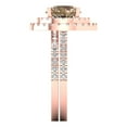thumbnail image 3 of 2.68 ct Brilliant Round Cut Yellow Moissanite 14K Rose Gold Halo Solitaire with Accents Engagement Bridal Wedding Ring Band Set size 4.5, 3 of 7