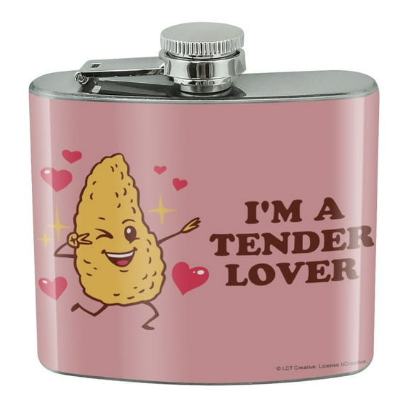 I'm a Tender Lover Chicken Nugget Funny Humor Stainless Steel 5oz Hip Drink Kidney Flask